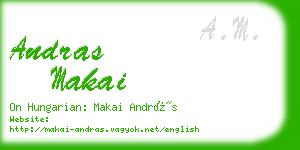 andras makai business card